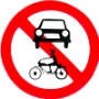 no enter the motor vehicles