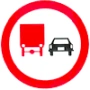 overtaking is forbidden to transport cars