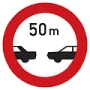 less distance between two cars is 50m