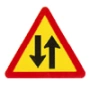 two-way traffic road